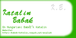 katalin babak business card